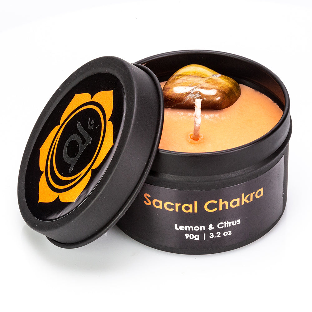 Set cadou pentru activarea chakrelor cu lumânări, colier, brățară și pietre prețioase