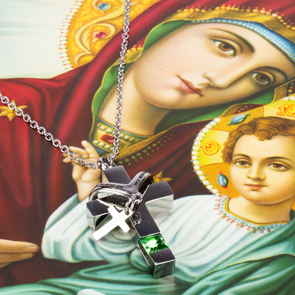 Pandantiv cruciuliță comemorativă cu colier