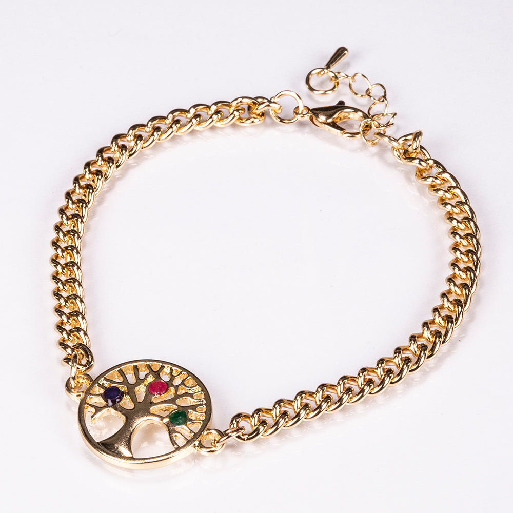 Brățară Aurie cu „Arborele Vieții” – 19+2 cm