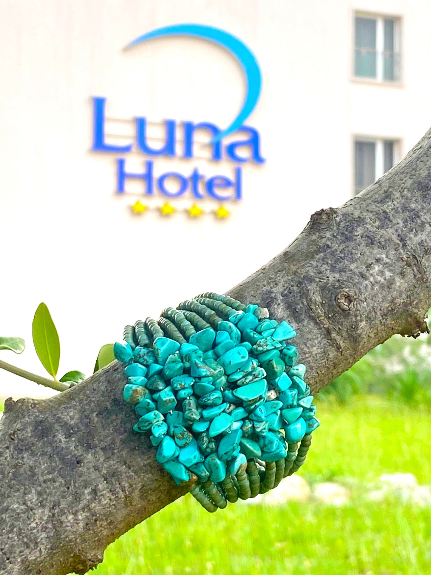 Brățară din Pepită ( 17 grame ) cu Turcoaz și Cristal Verde Emporia®