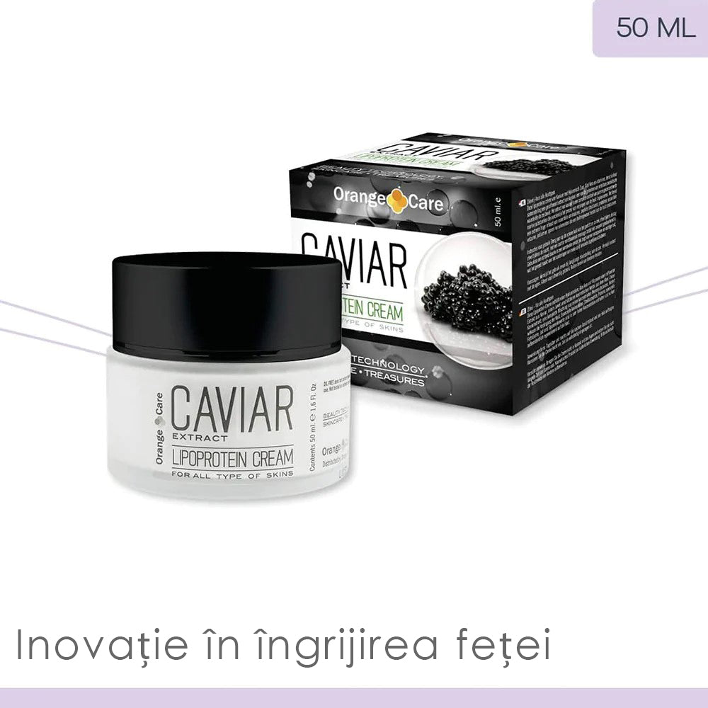 Cremă de Față Hidratantă cu Extract de Caviar pentru toate tipurile de piele, 50 ml