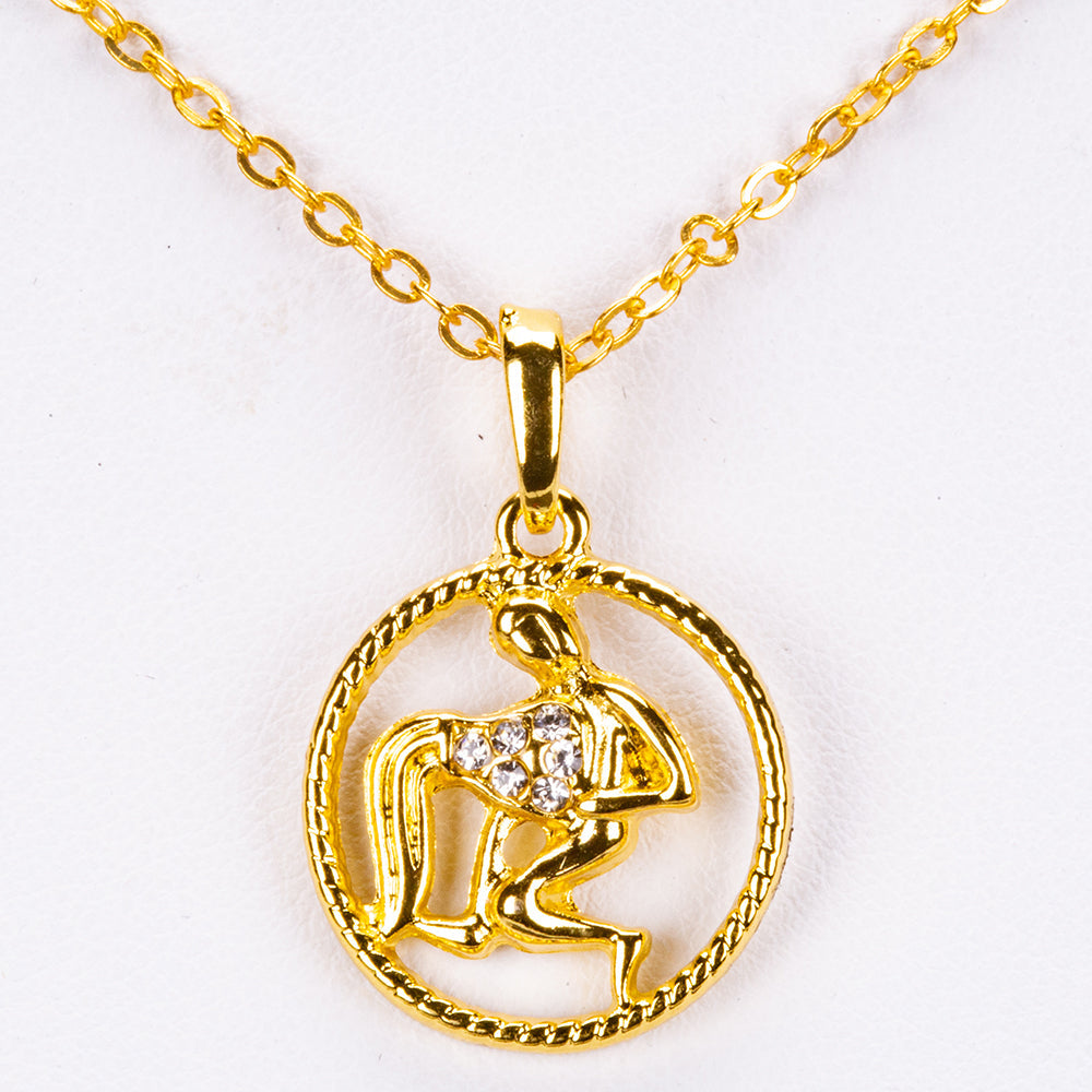 Pandantiv Zodiac în nuanță aurie cu Cristal Emporia® Cadou și Colier