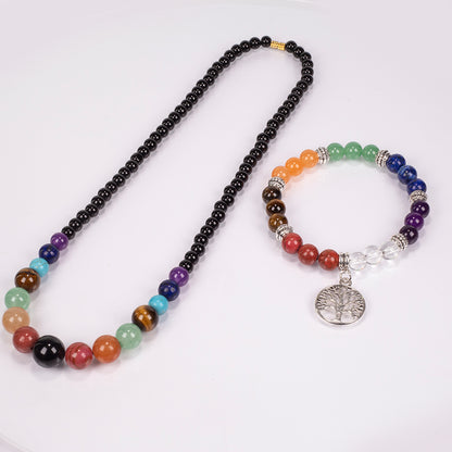 Set de 7 lumânări chakra Emporia + brățară și colier CADOU