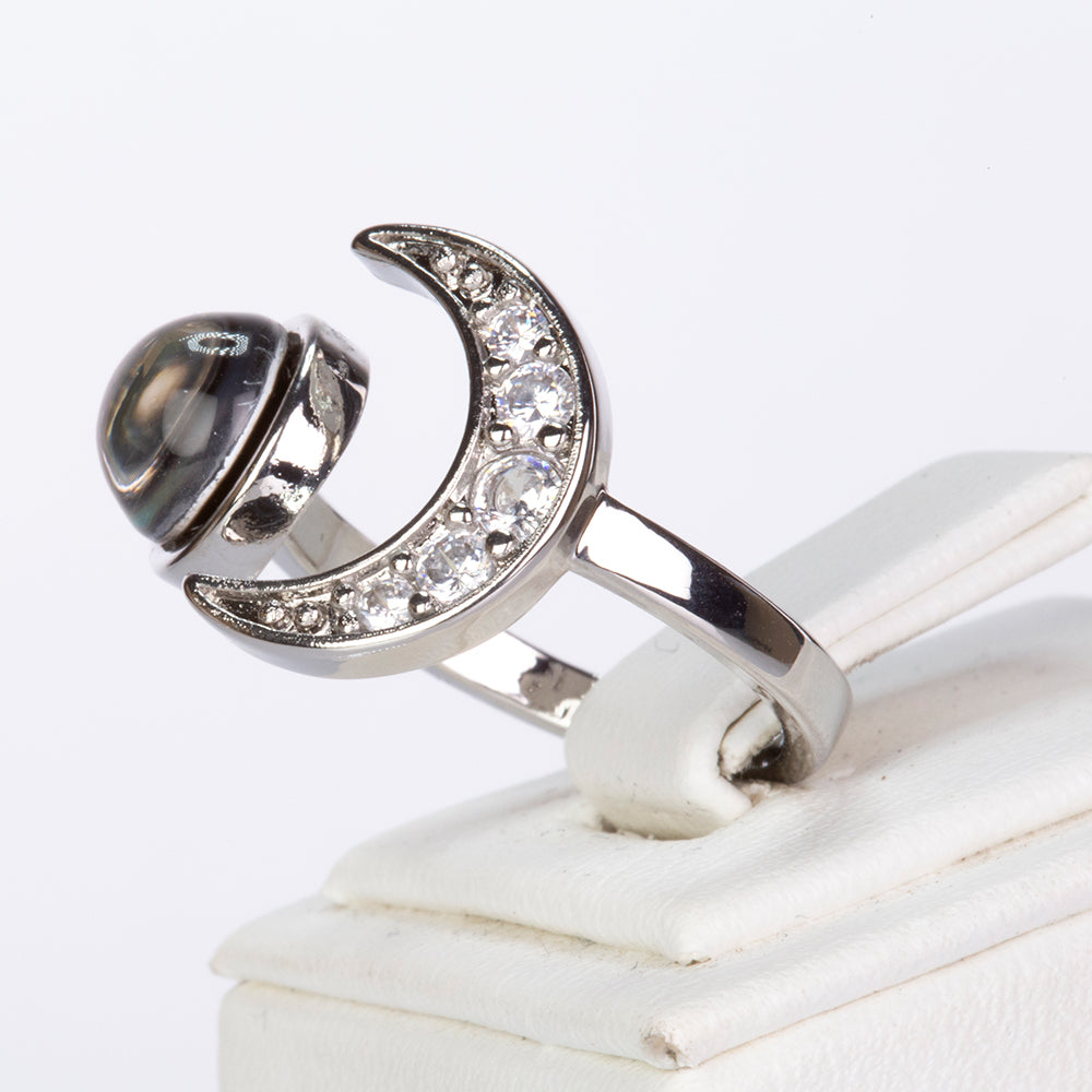 Inel energetic Emporia® White Crystal Moon cu cristal alb Emporia®