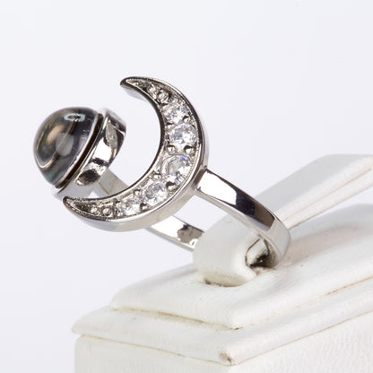 Inel energetic Emporia® White Crystal Moon cu cristal alb Emporia®