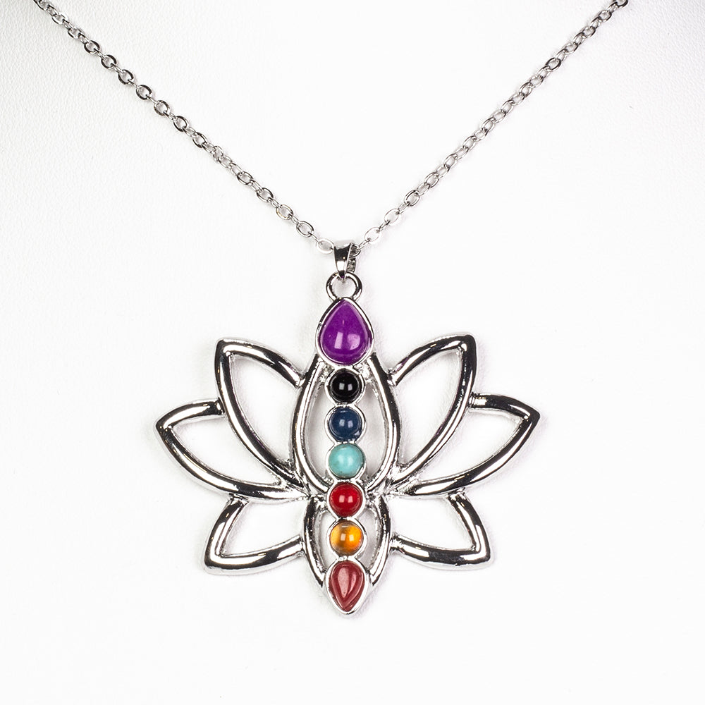 Set de bijuterii Lotus Harmony cu șapte pietre chakre