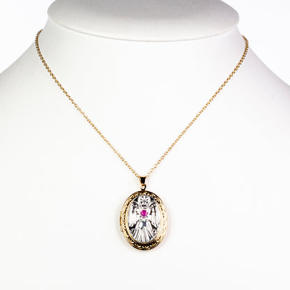 Colier cu medalion protector angelic