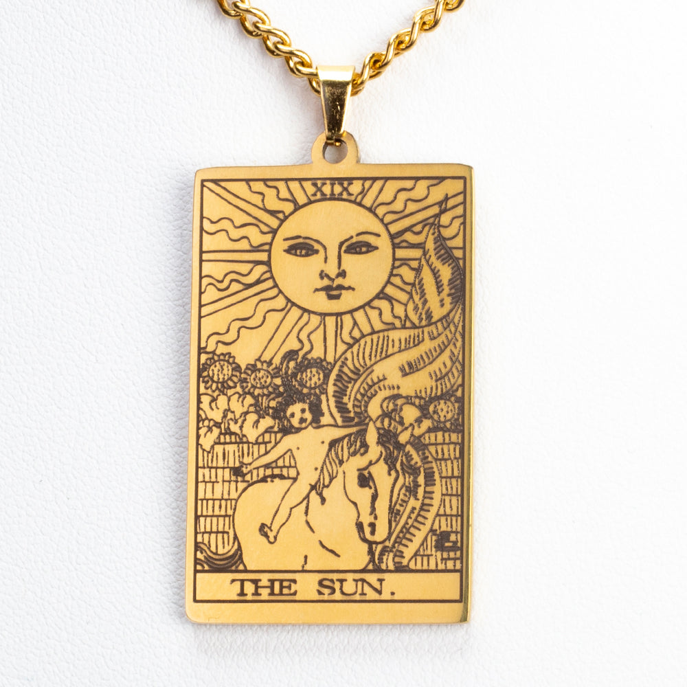 Pandantiv tarot „ Soare ” cu lanț